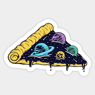 Pizza in space Sticker